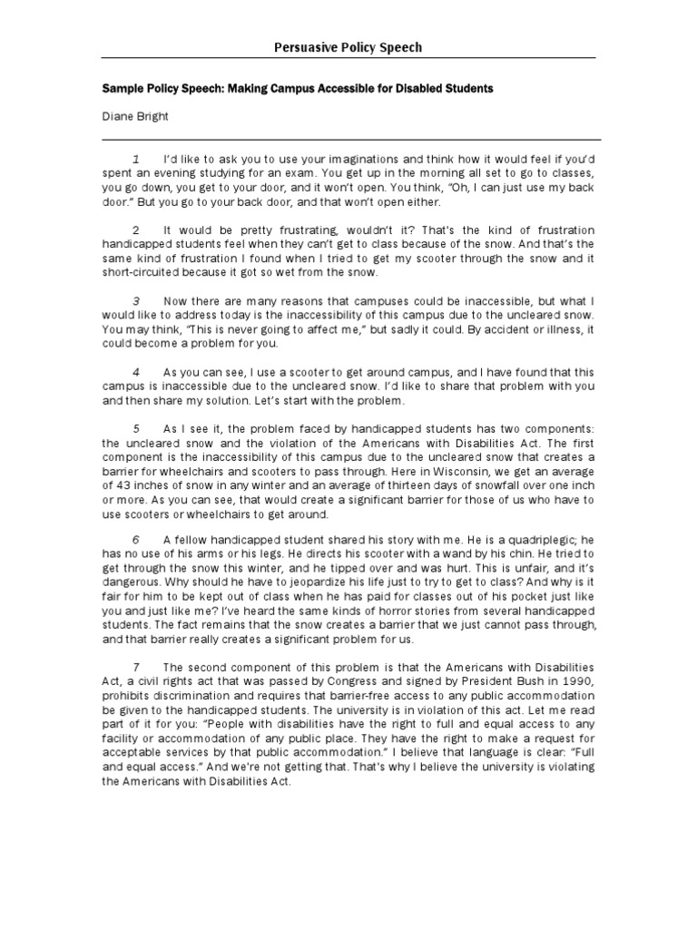 Free persuasive speech examples picture