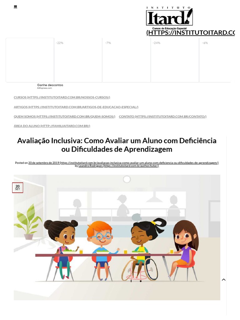 Avaliação Inclusiva - Como Avaliar Um Aluno Com Deficiência - Instituto ...