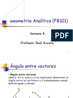 Ángulo entre vectores en Geometría Analítica FB101