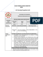 Rencana Pembelajaran Semester (RPS) Program Studi: D3 Teknologi Pengolahan Kulit