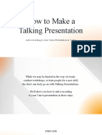 How To Make A Talking Presentation