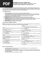 Learning Activity Sheet No: 1: English For Academic and Professional Purposes (Eapp)