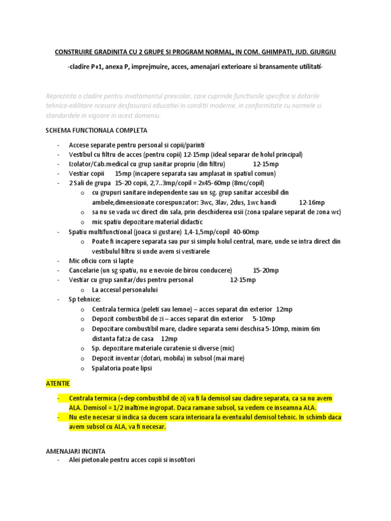 Extrase Normative Gradinite 01 | PDF