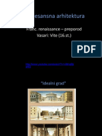 Renesansna Arhitektura: Franc. Renaissance - Preporod Vasari: Vite (16.st.)