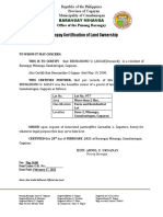 Barangay Land Ownership Certificate