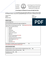 Final Report Template For Research Courses PDF