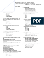 Euro Tech Maritime Academy Class Test