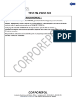 Test psicotécnico de memorización y cálculo con tabla numérica de 15x9 casillas