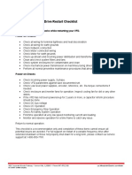 VFD Restart Checklist
