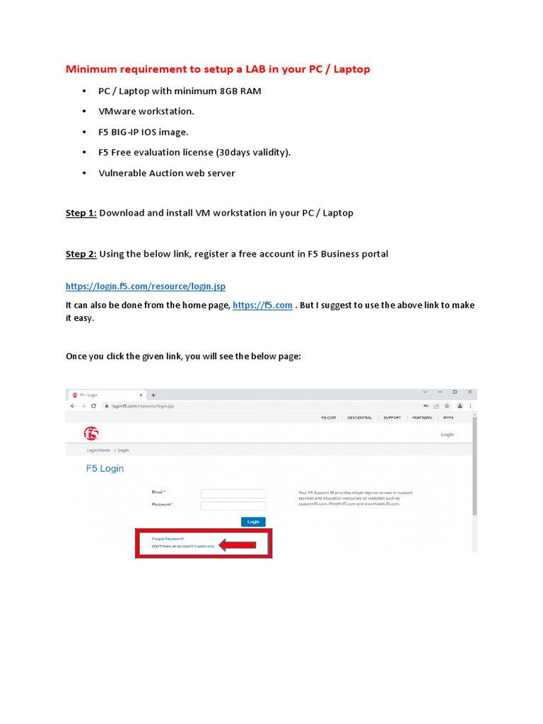 Setting up an f5 big ip virtual lab environment pdf ip address