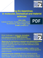 L. Juha-Using ELI-Beamlines in Molecular, Bio Medical and Material Sciences
