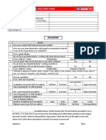Candidate Welcome Form