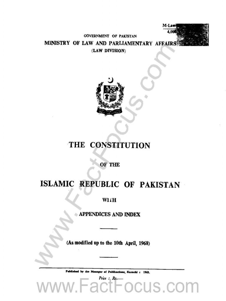 name islamic republic of pakistan was given in which constitution