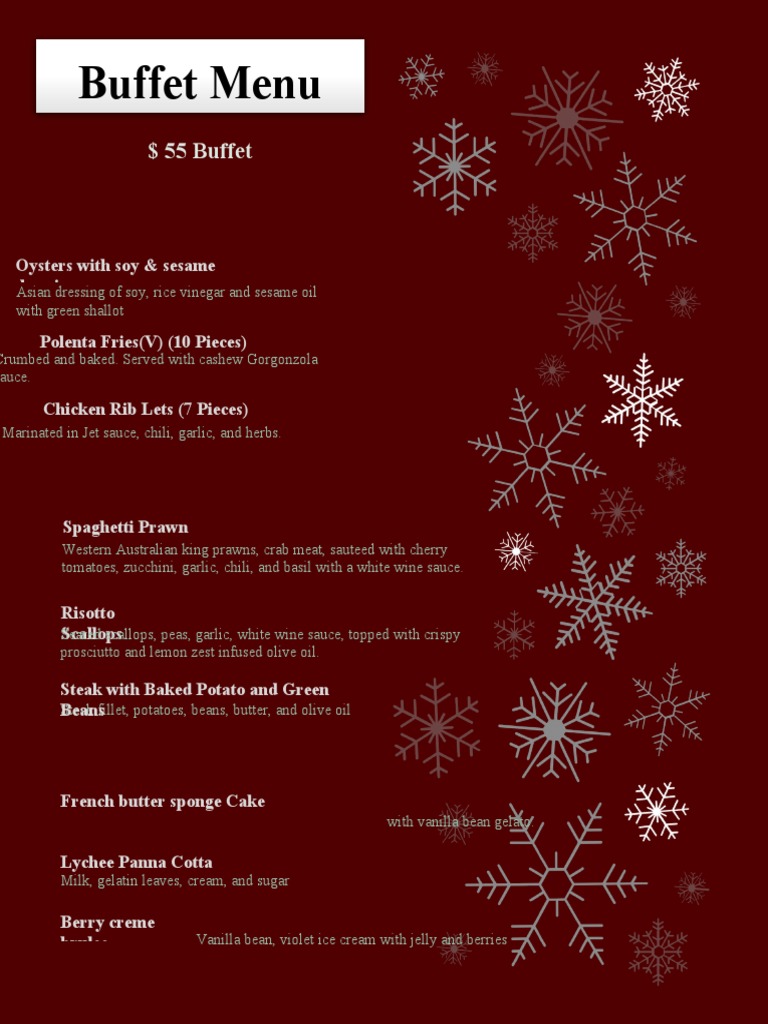 Buffet Menu | PDF