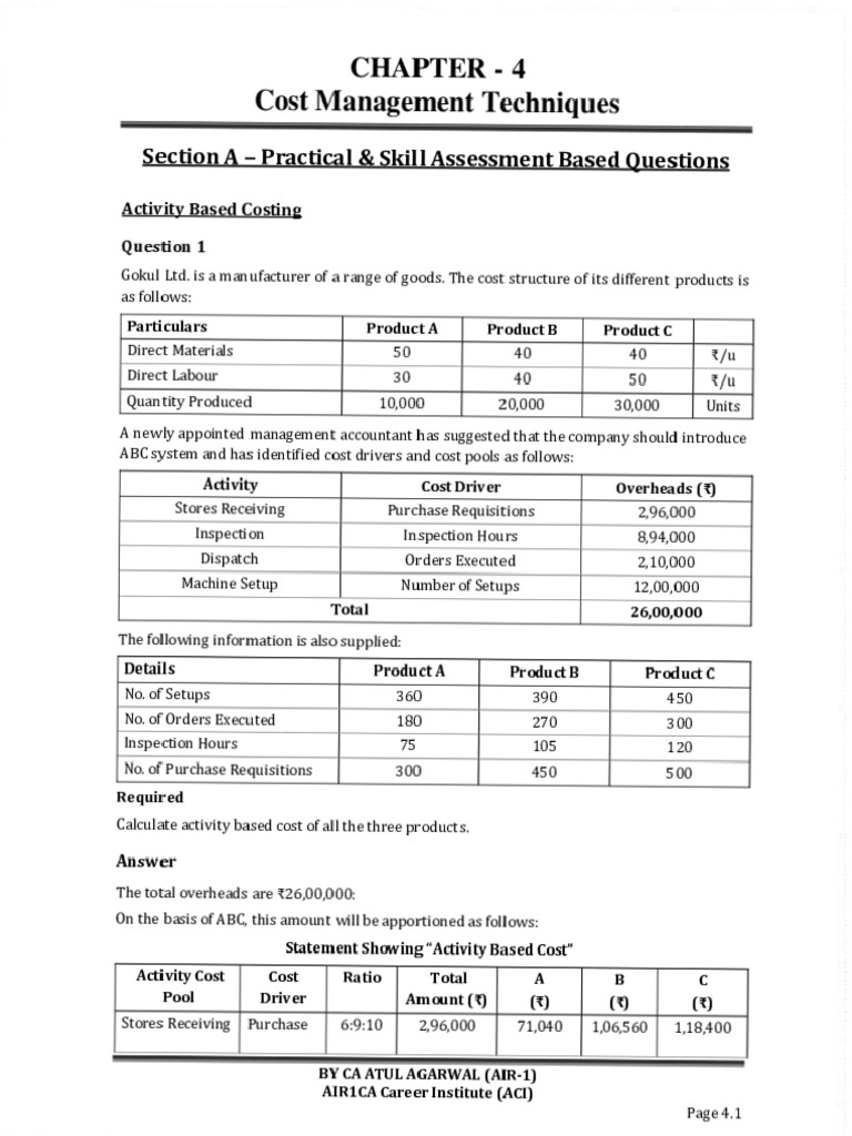 Chapter 4 - Cost Management Techniques Scanned PDF | PDF