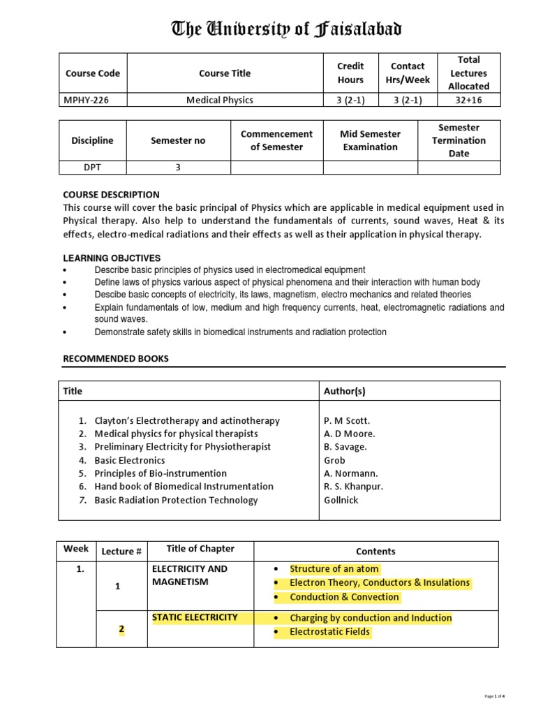 Medical Physics | PDF | Rectifier | Electric Current