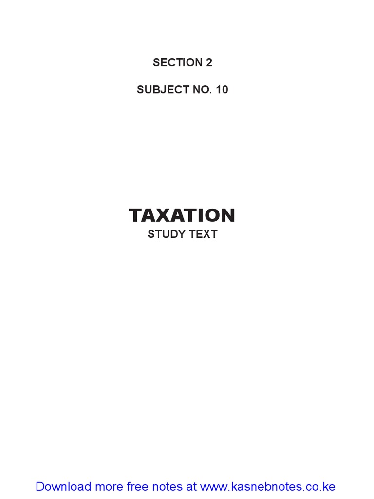 Public Finance and Taxation Strathmore University Notes and Revision ...
