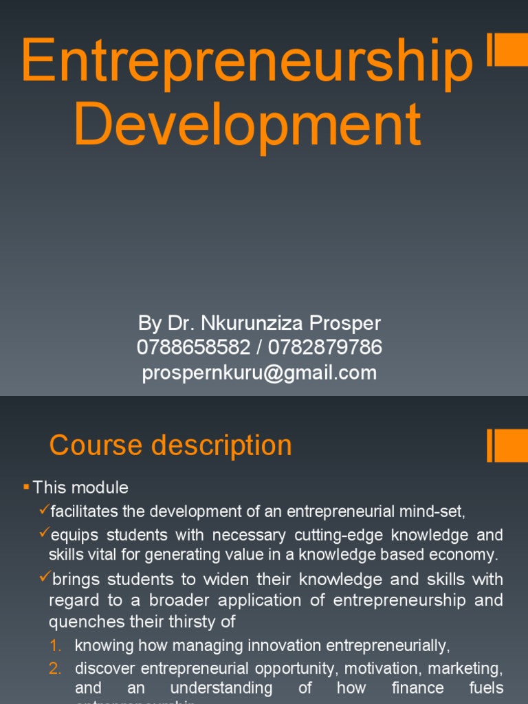 Chapter 1 Introduction to Entrepreneurship (1) | PDF | Entrepreneurship ...