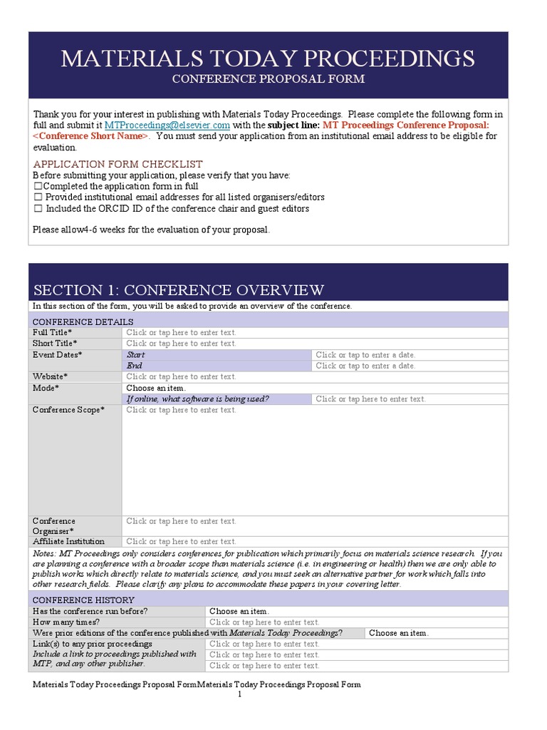 MATPR Conference Proposal Form | PDF