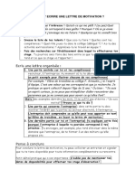 Comment Ecrire Une Lettre de Motivation PDF