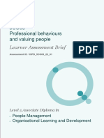 Professional Behaviours and Valuing People Assessment