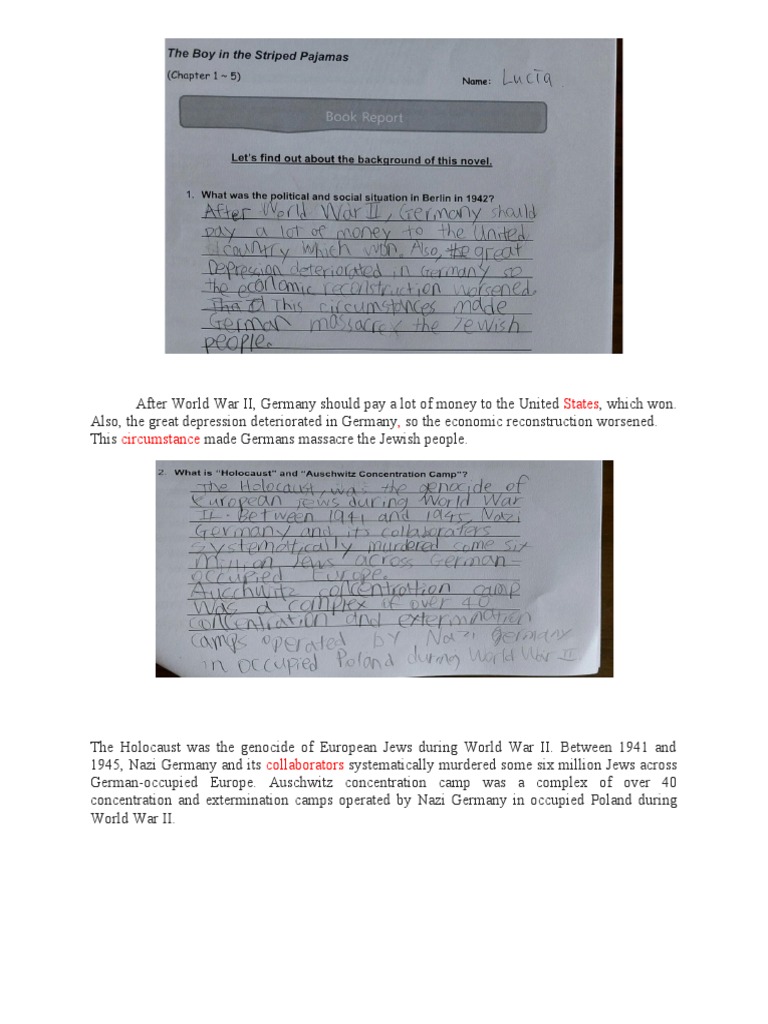 Lucia The Boy in The Striped Pajamas Chapters 15 PDF