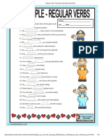 Regular verbs. Past tense interactive worksheet