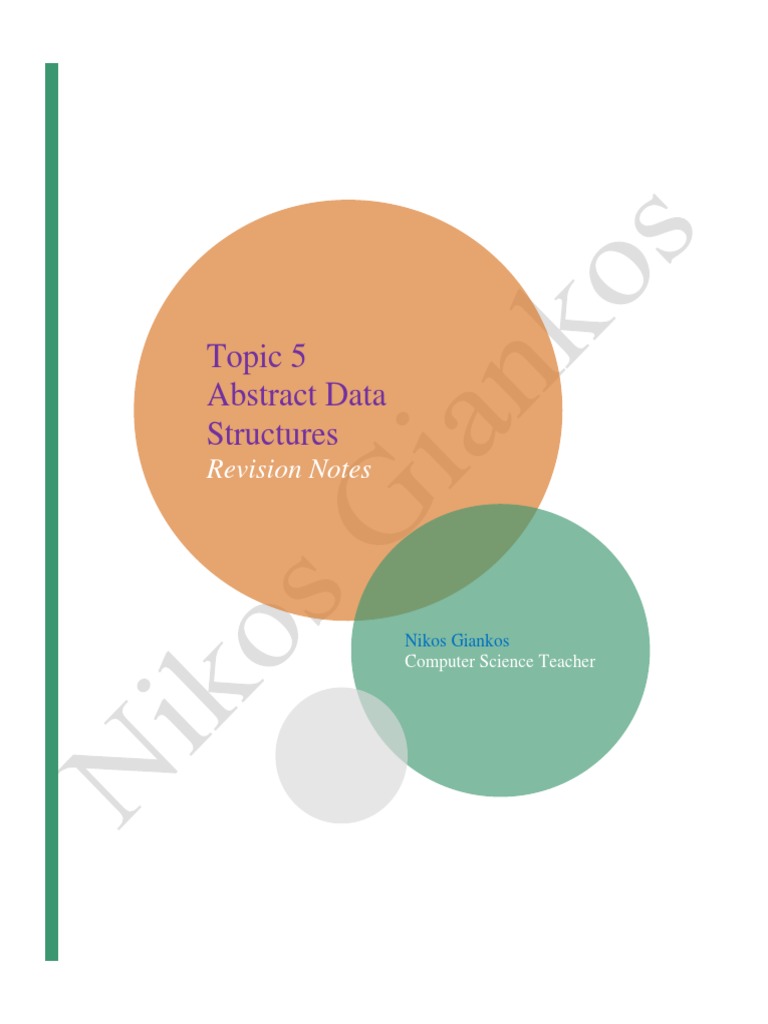 Topic 5-Abstract Data Structures - Revision - Notes | PDF | Queue ...