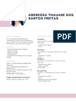 Andressa Thauane Dos Santos Freitas: Perfil Pessoal Histórico de Trabalho