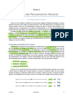 Tema 1el Pensamiento Musical en La Antigüedad Clásica20222023 PDF