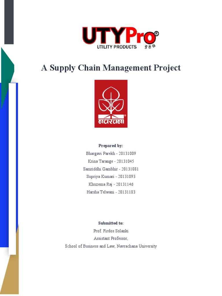 Uty Pro Supply Chain Management Report | PDF | Supply Chain | Warehouse