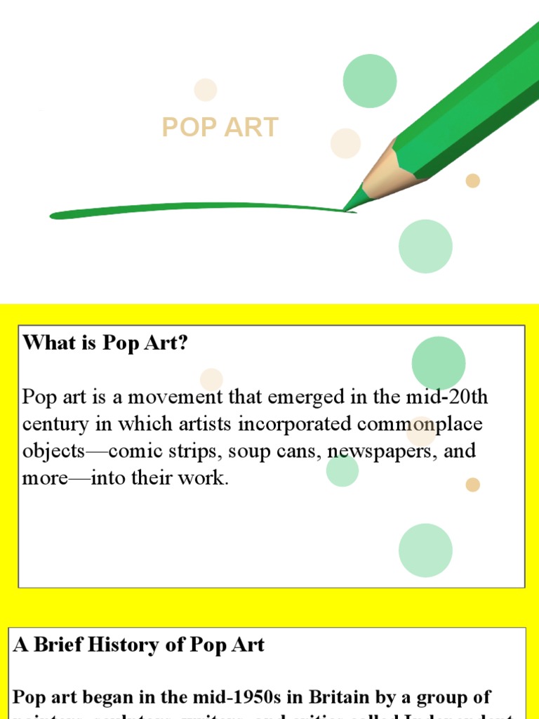 Pop Art PDF The Arts Aesthetics