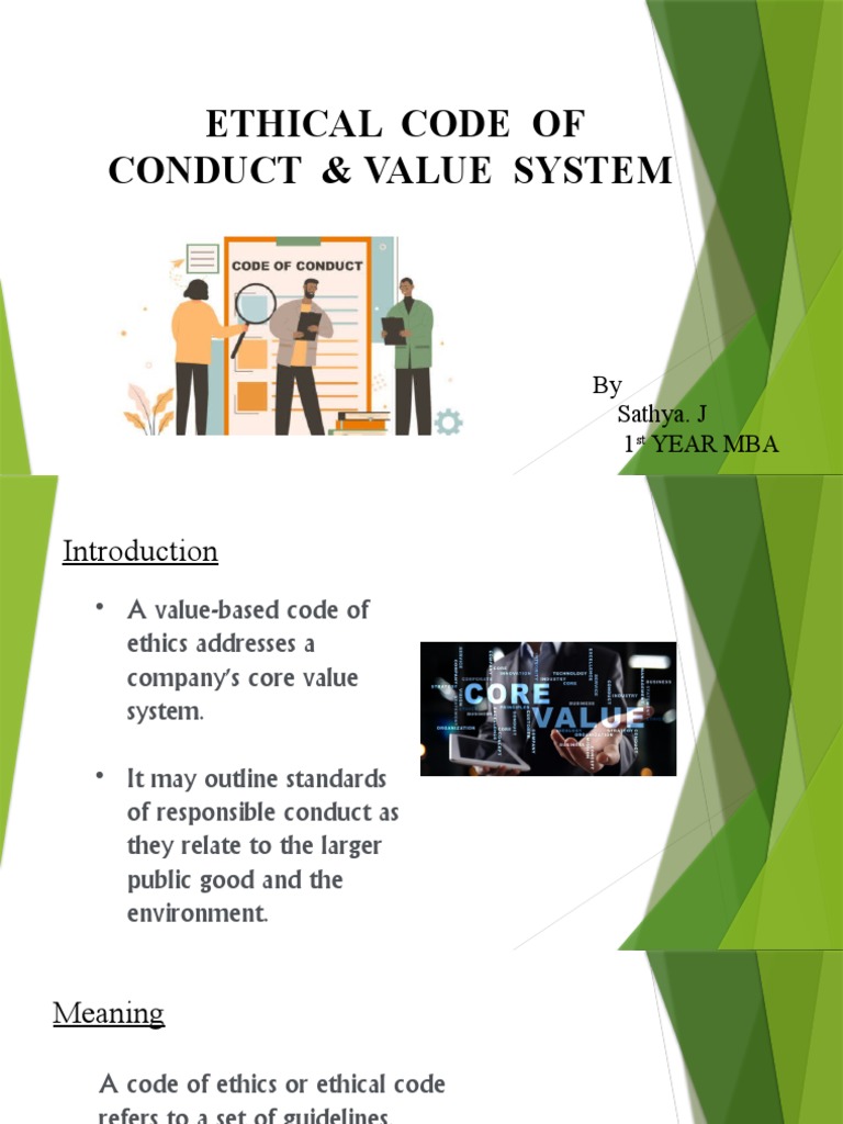 Ethical Code of Conduct Overview | PDF | Career & Growth