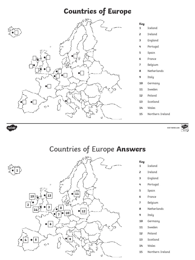 t2 G 590 Locating Countries of Europe Map Activity Sheet Ver 8 PDF