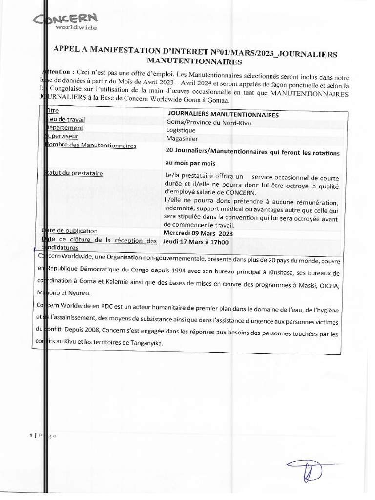Manutentionnaires | PDF