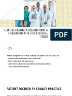 Lecture 2. Clinical Pharmacy and Related Terms