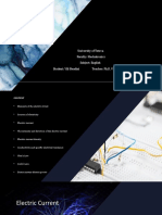 Electric Current and Conduction Properties