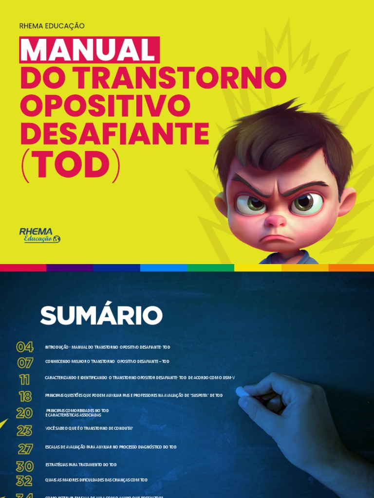 E Book Manual Do Transtorno Opositivo Desafiante Tod | PDF | Psicología ...