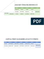 Jadwal Kegiatan KKN Tematik Sidomulyo