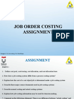 Assignment - Job Order Costing