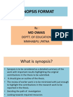 Synopisis Format PDF