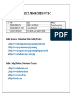 Programming With C Help Document PDF