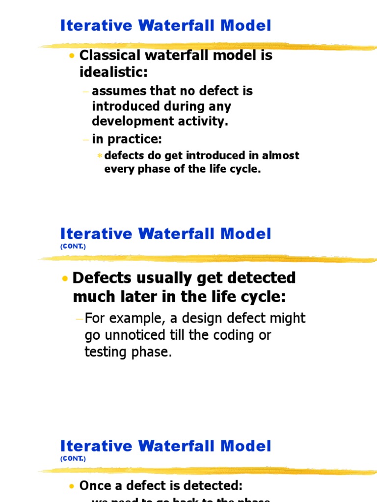 Advantages of the Iterative Waterfall Model | PDF