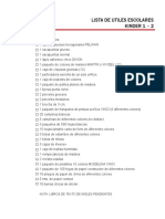 Lista de Utiles Escolares 2023