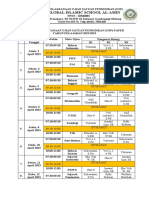 Jadwal USP SMA GIS Al-Amin Tahun 2022/2023