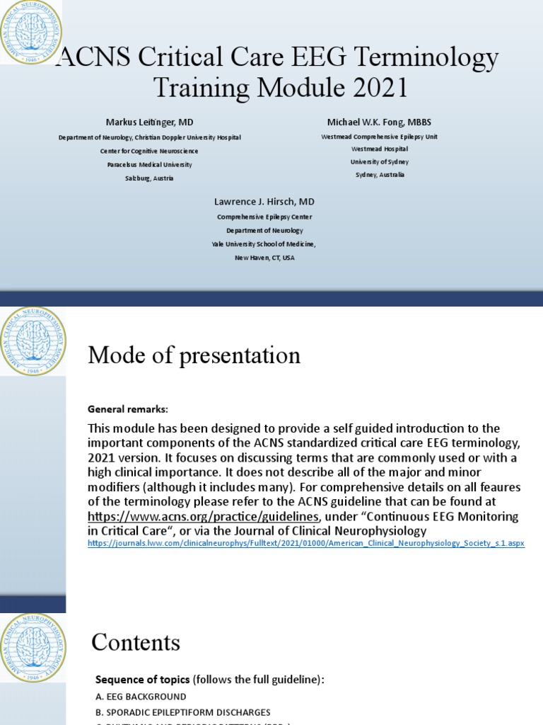 ACNS Critical Care EEG Terminology 2021 | PDF | Electroencephalography ...