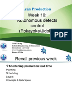 Week 10 - Autonomous Defects Control (Pokayoke Jidoka)