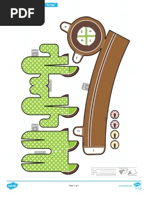 Arms Printable Potted Cactus