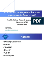 Can Records Management Improve Governance in Government