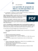 NP Ofrecen Becas Parciales de Posgrado en EE. UU. A Peruanos Líderes Con Discapacidad y de Población Afroperuana 16.3.23